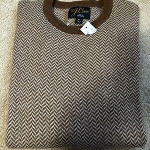 J Crew cashmere crewneck patterned sweater (x-small) NWT